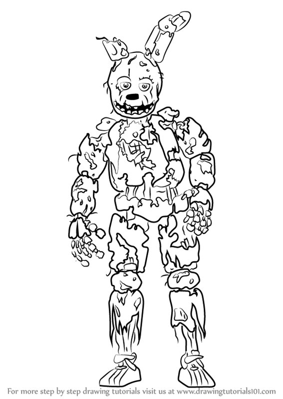 Replying to @user5597741203331 Drawing springtrap #FNAF #fivenightatfr