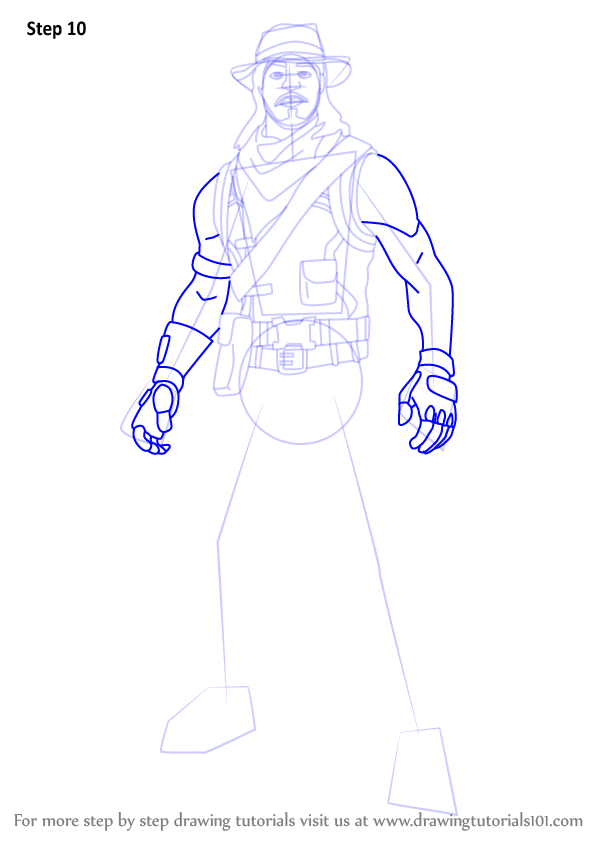 Learn How To Draw Desperado From Fortnite Fortnite Step By Step - step 11
