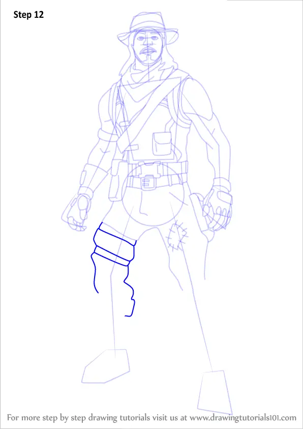 Learn How To Draw Desperado From Fortnite Fortnite Step By Step - step 13