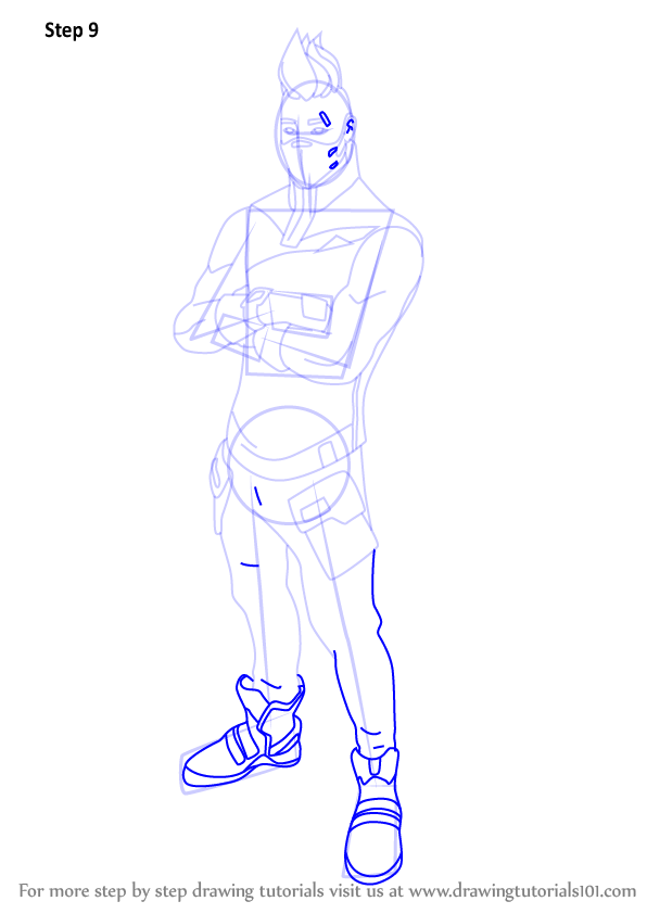 How to Draw Drift from Fortnite (Fortnite) Step by Step