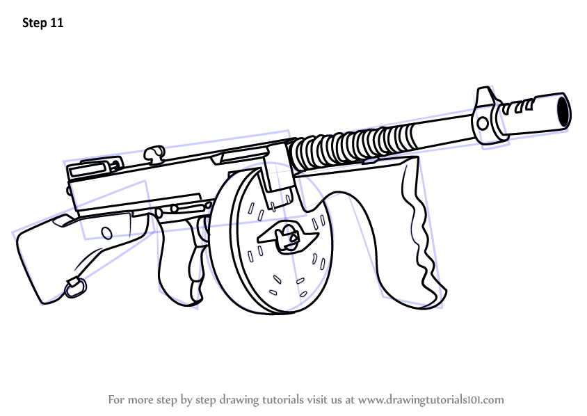 Learn How to Draw Drum Gun from Fortnite (Fortnite) Step by Step