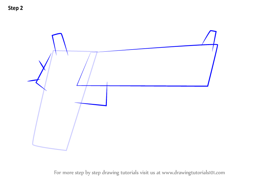 Learn How To Draw Hand Cannon From Fortnite Fortnite Step By