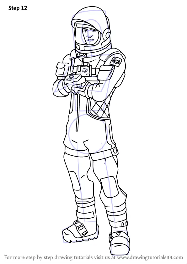 How to Draw Mission Specialist from Fortnite (Fortnite) Step by Step ...