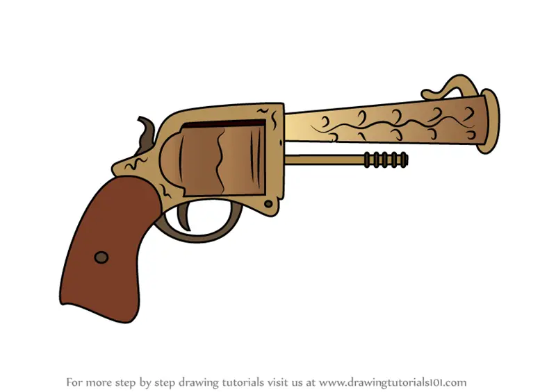 Learn How To Draw Revolver From Fortnite Fortnite Step By Step Drawing Tutorials