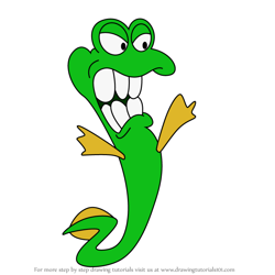 How to Draw Eddie the Eel from Freddi Fish