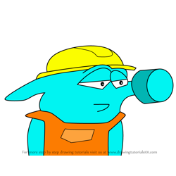 How to Draw Hammerhead from Freddi Fish