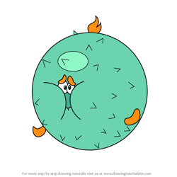 How to Draw Puffer puffs up from Freddi Fish