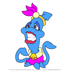 How to Draw Rosy Pearl from Freddi Fish