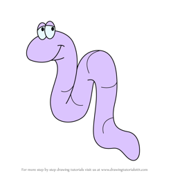 How to Draw Worm from Freddi Fish