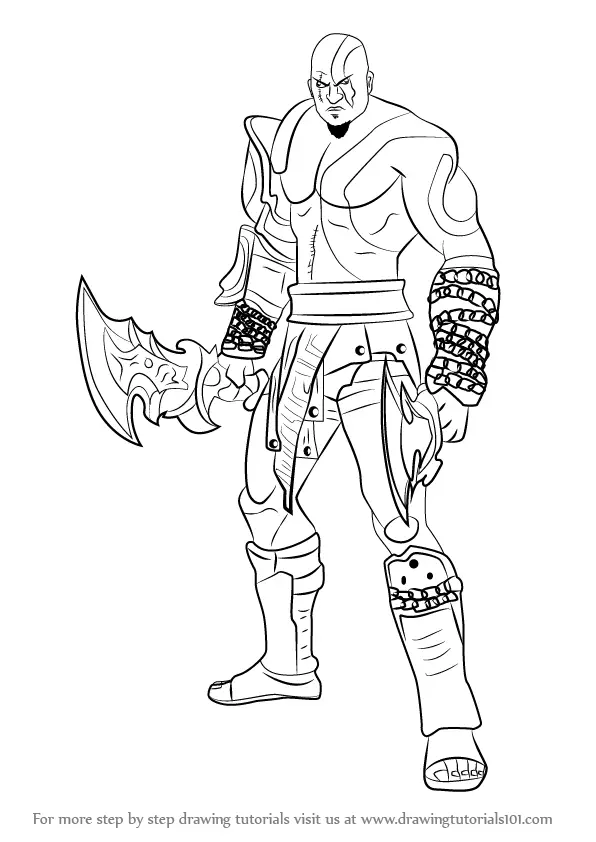 god of war 3 kratos drawing