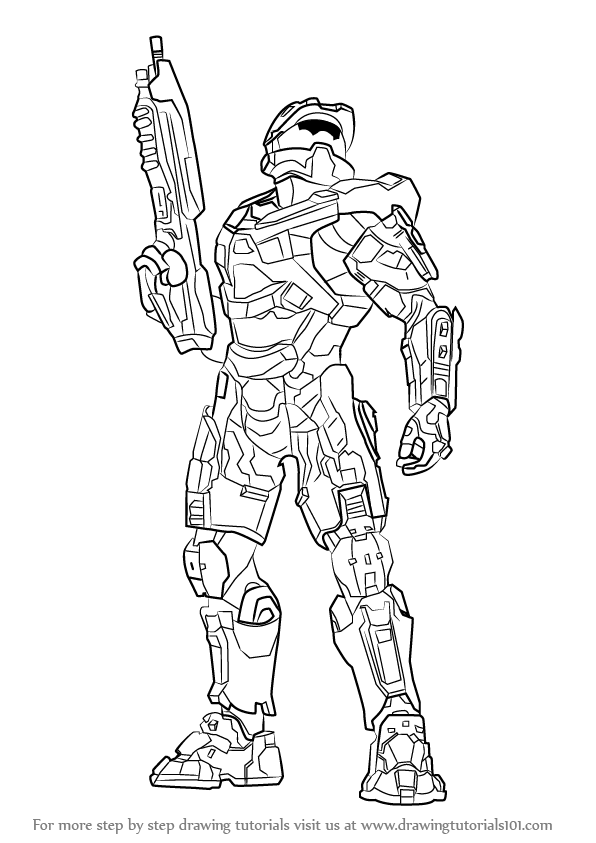 Learn How to Draw Master Chief from Halo (Halo) Step by Step : Drawing