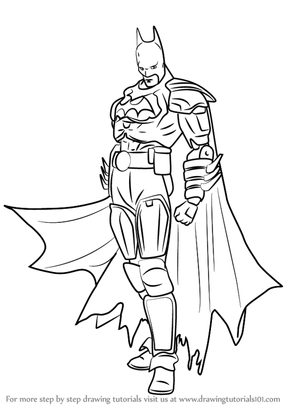 Learn How to Draw Batman from Injustice - Gods Among Us (Injustice: Gods  Among Us) Step by Step : Drawing Tutorials