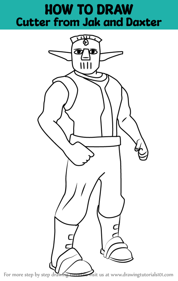 How to Draw Cutter from Jak and Daxter (Jak and Daxter) Step by Step