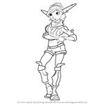 How to Draw Tess from Jak and Daxter