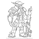 How to Draw The Krimzon Guard from Jak and Daxter