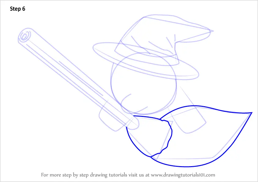 Learn How to Draw Broom Hatter from Kirby (Kirby) Step by Step : Drawing  Tutorials