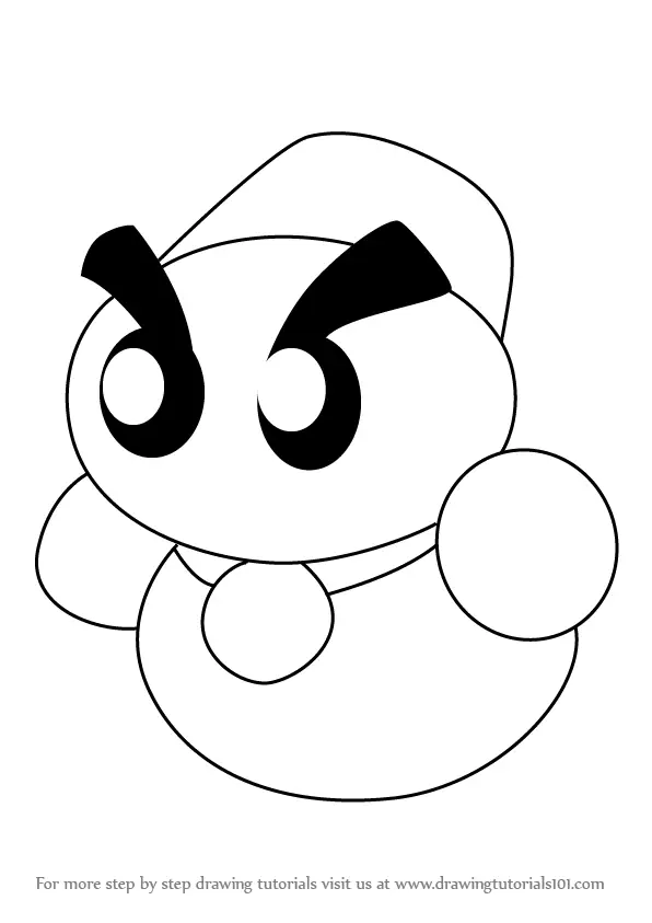 Learn How to Draw Chilly from Kirby (Kirby) Step by Step : Drawing Tutorials