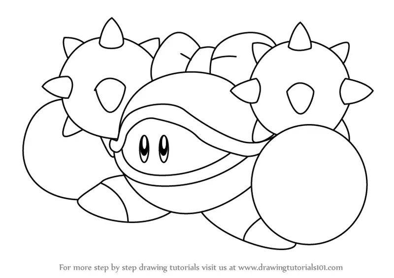 Learn How to Draw Iron Mam from Kirby (Kirby) Step by Step : Drawing  Tutorials