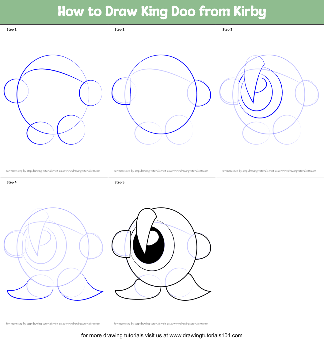 How to Draw King Doo from Kirby Printable Step by Step