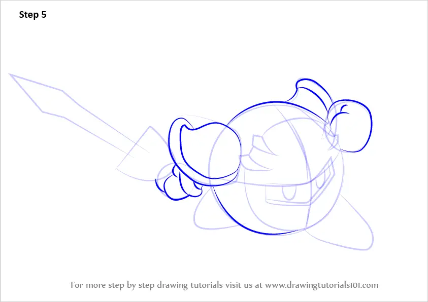 Learn How to Draw Meta Knight from Kirby (Kirby) Step by Step : Drawing