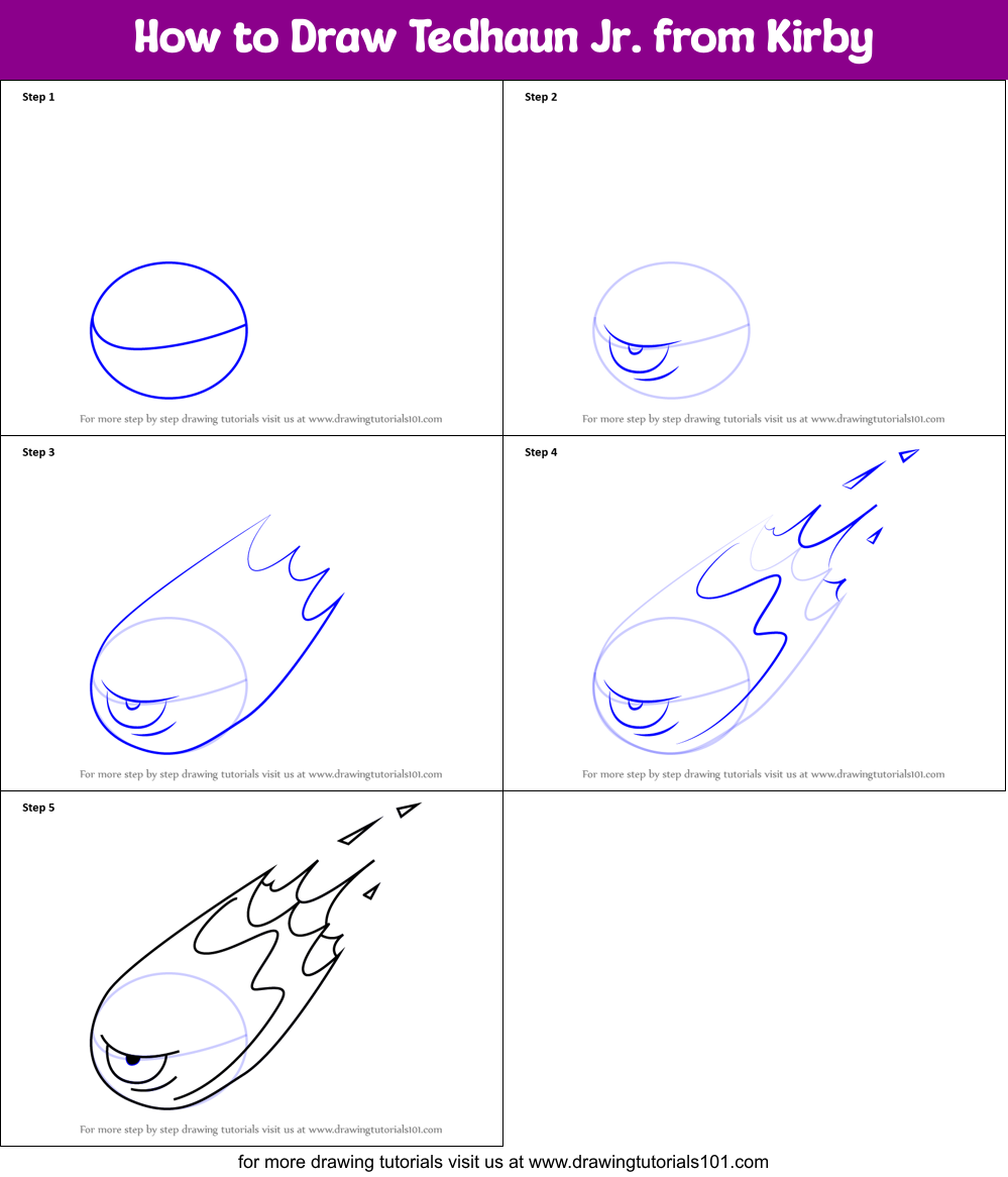 How to Draw Tedhaun Jr. from Kirby Printable Step by Step