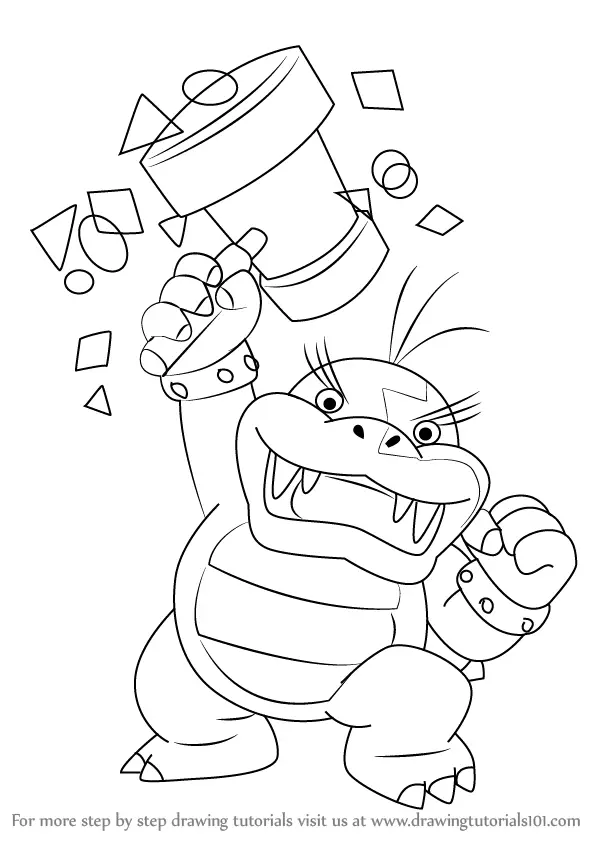 Bowser jr coloring pages and koopalings characters. 