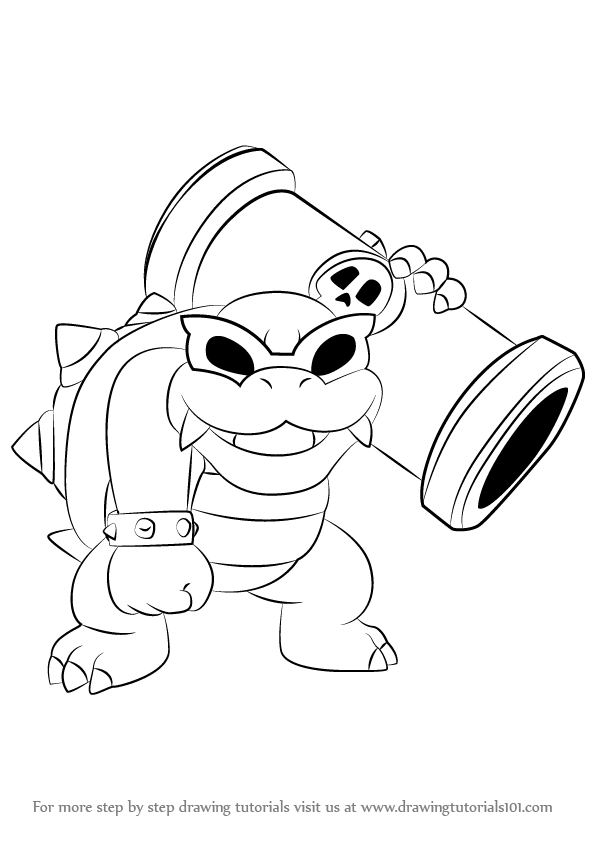 Step by Step How to Draw Roy Koopa from Koopalings