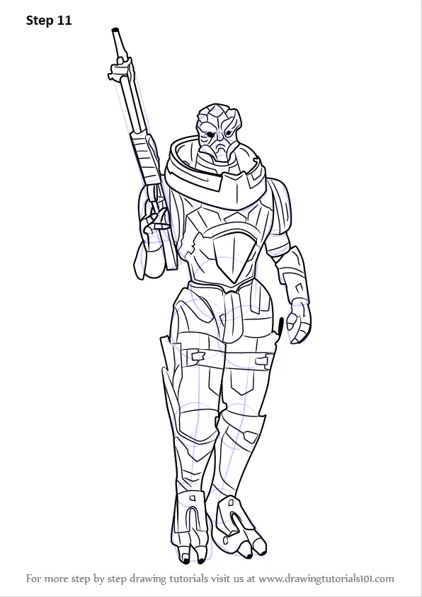 Download Learn How to Draw Garrus Vakarian from Mass Effect (Mass Effect) Step by Step : Drawing Tutorials