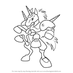 How to Draw Acehorn from Medabots