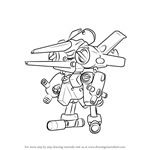 How to Draw Arcbeetle-Dash from Medabots