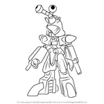 How to Draw Blakbeetle from Medabots