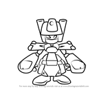 How to Draw Meda-Plute from Medabots