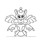 How to Draw Nervous-Bird from Medabots