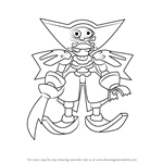 How to Draw Piraskull from Medabots