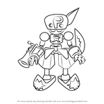 How to Draw Pirastar from Medabots