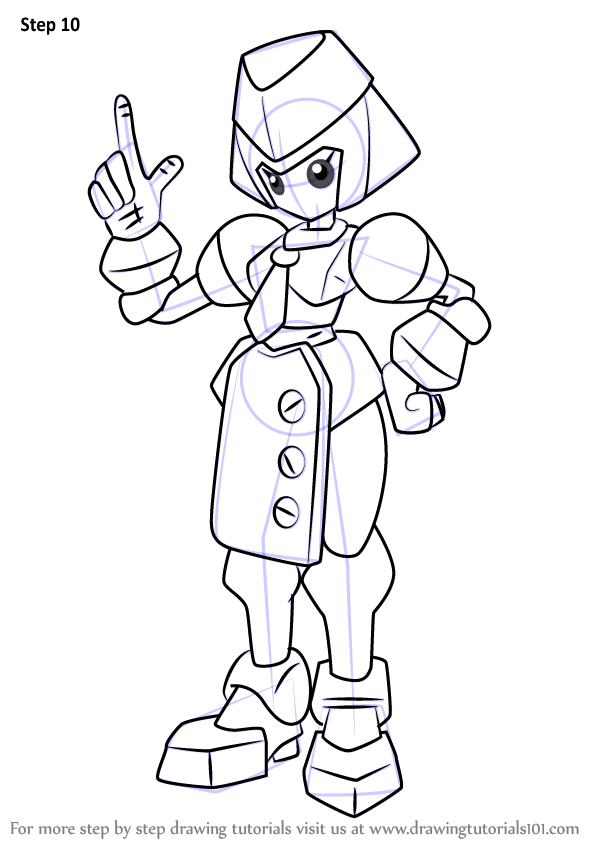 How to Draw Twinkle from Medabots (Medabots) Step by Step