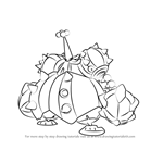 How to Draw Glacier le Cactank from Mega Man Zero