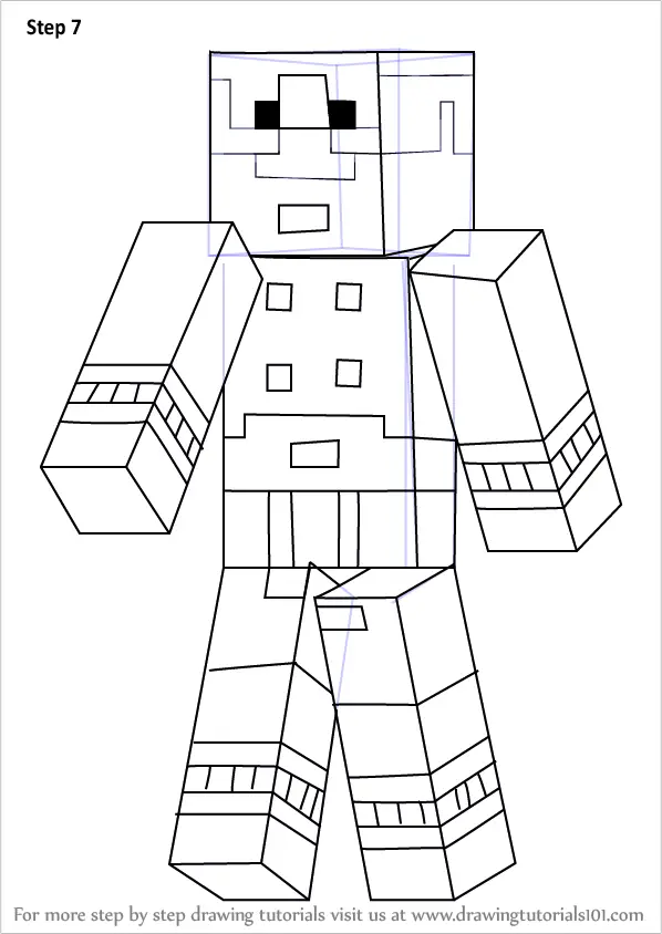 Learn How to Draw Magnus from Minecraft (Minecraft) Step by Step