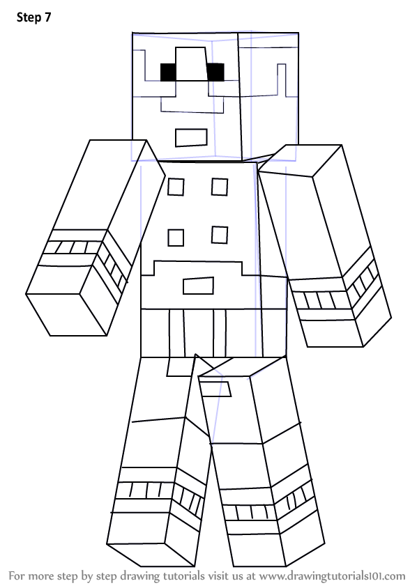 Learn How to Draw Magnus from Minecraft (Minecraft) Step by Step