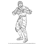 How to Draw Dark Emperor Liu Kang from Mortal Komat X