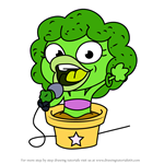 How to Draw Broccoli Spears from Moshi Monsters
