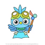 How to Draw Captain Peck from Moshi Monsters