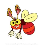 How to Draw Fire Bug from Moshi Monsters