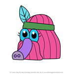 How to Draw Flora from Moshi Monsters