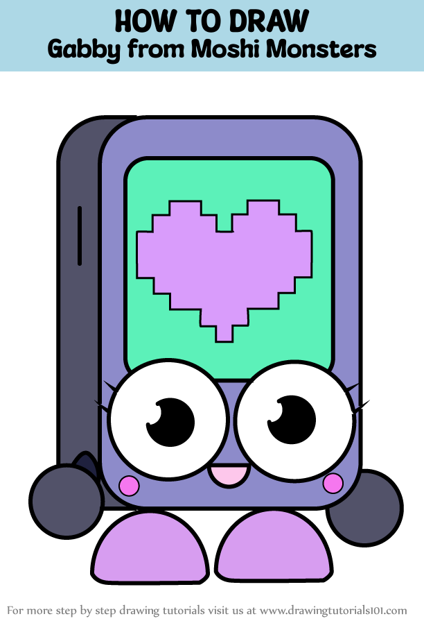 How to Draw Gabby from Moshi Monsters (Moshi Monsters) Step