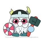 How to Draw Long Beard from Moshi Monsters