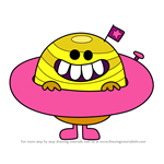 How to Draw Major Moony from Moshi Monsters