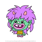 How to Draw Ruby Scribblez from Moshi Monsters