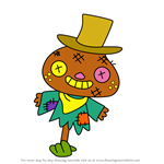 How to Draw Scarecrow from Moshi Monsters