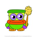 How to Draw Sitting Ducky from Moshi Monsters